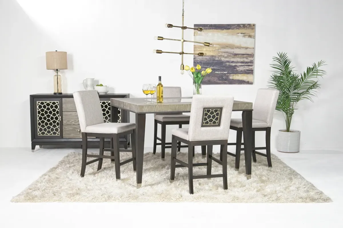 Proximity Counter Height Dining Table in Gray Oak