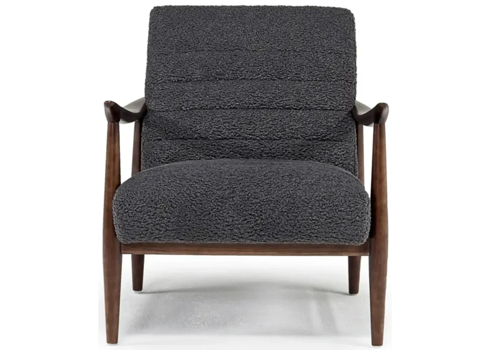 Louise Accent Chair in Sherpa Gray