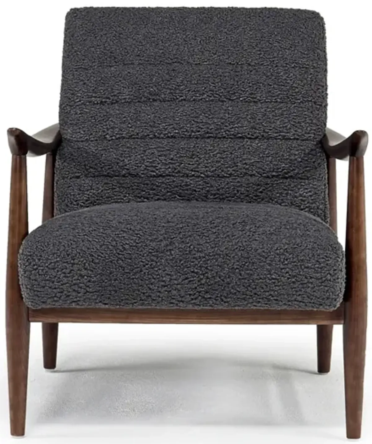 Louise Accent Chair in Sherpa Gray