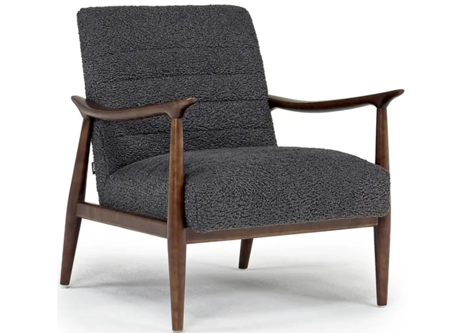 Louise Accent Chair in Sherpa Gray