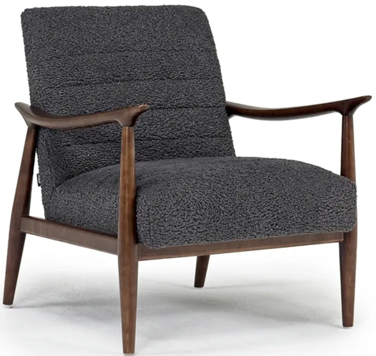 Louise Accent Chair in Sherpa Gray