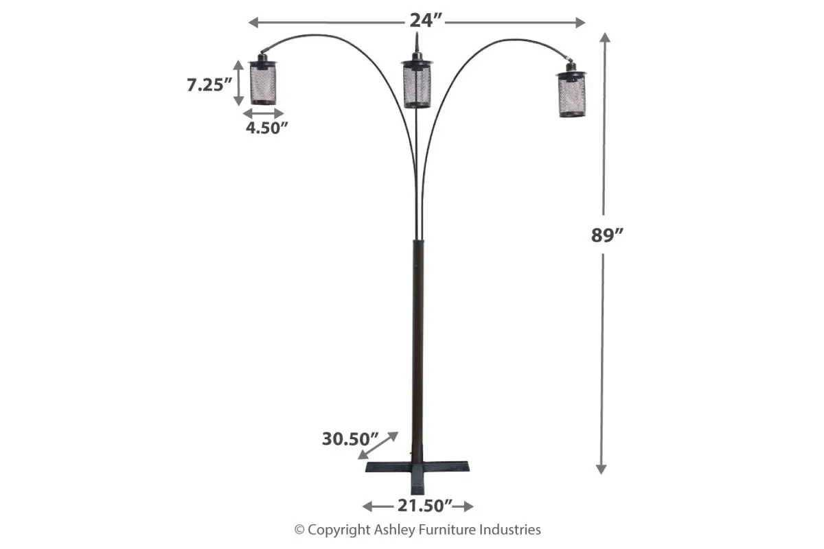 Maovesa Arc Floor Lamp in Bronze