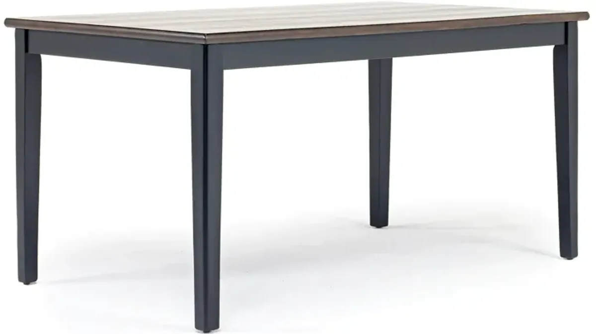 Potomac Dining Table & 4 Chairs in Brown/Black