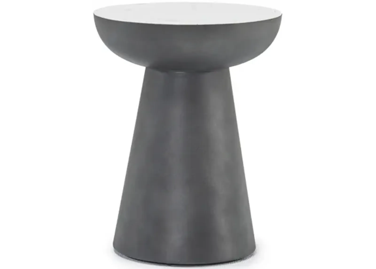 Circularity Chairside Table in Dark Gray/White