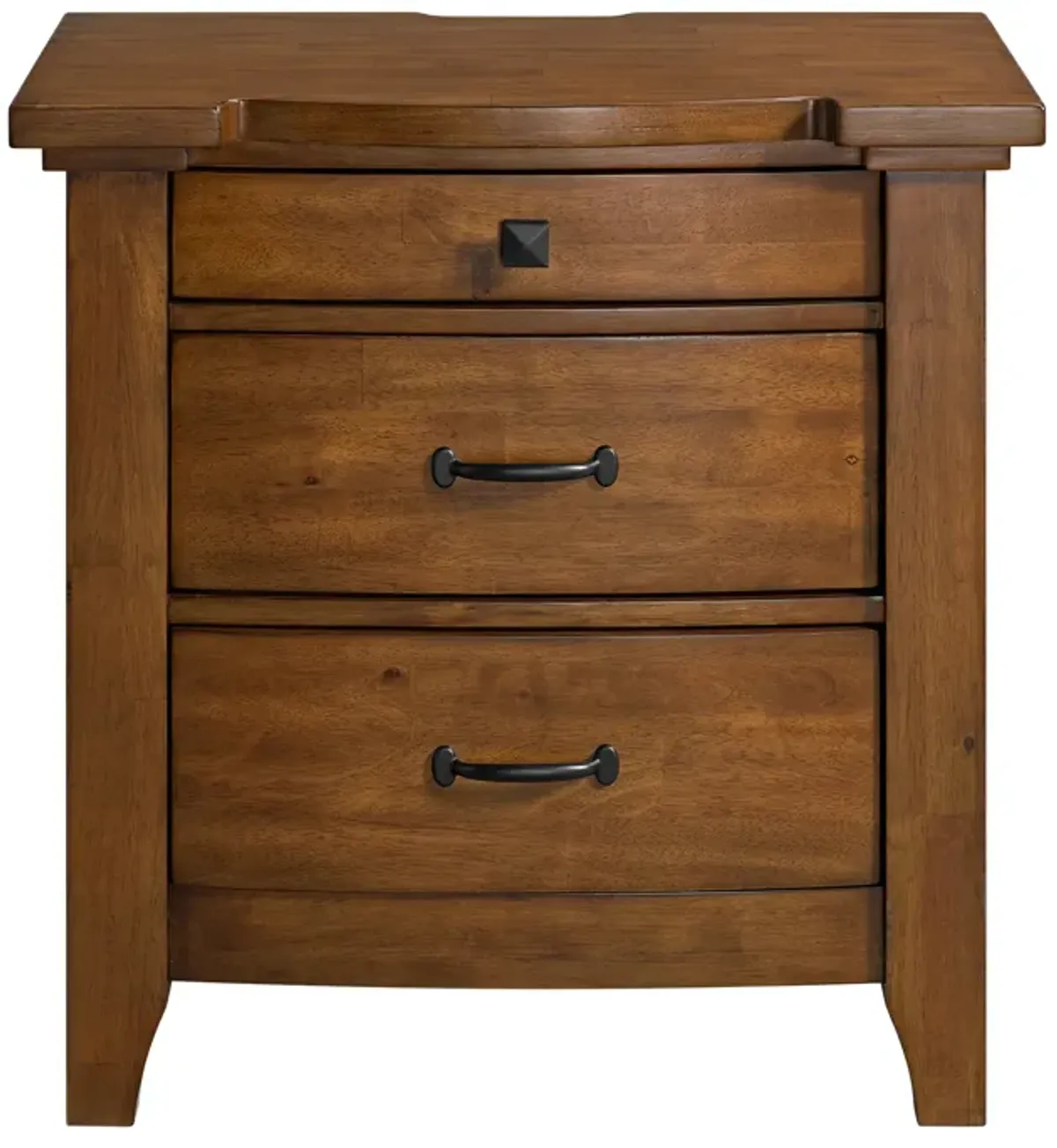 Gage 3 Drawer Nightstand in Chestnut 