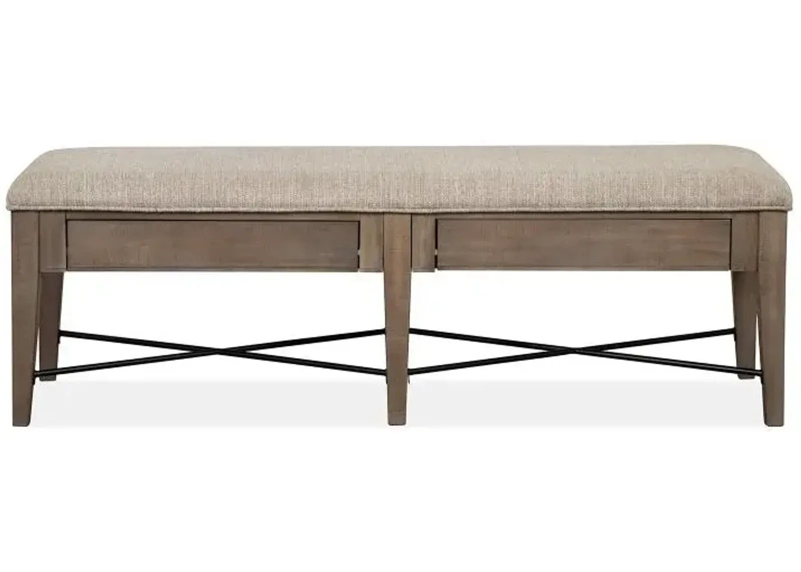 Bay Creek Bench w/ Storage in Light Gray