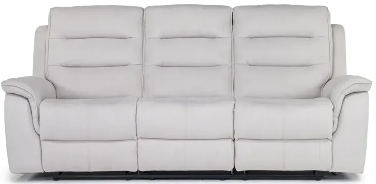 Chanell Reclining Sofa in New Nappa Light Gray