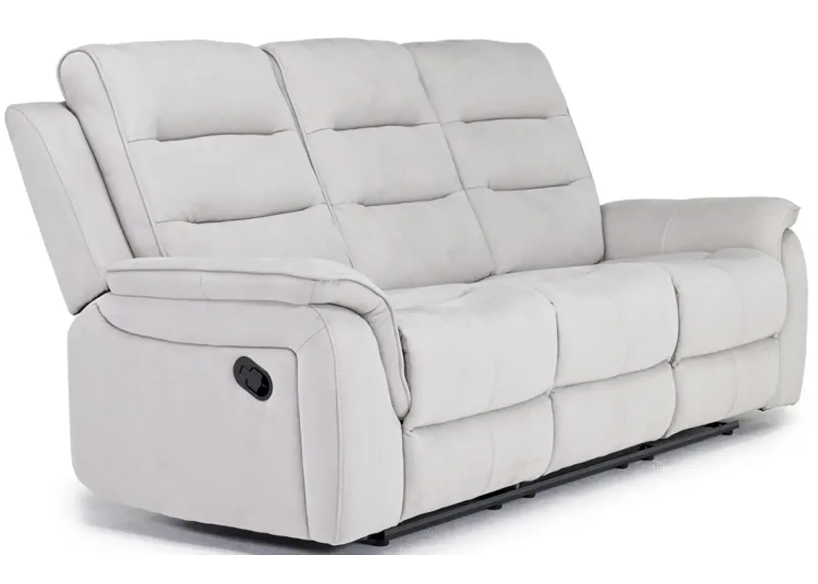 Chanell Reclining Sofa in New Nappa Light Gray