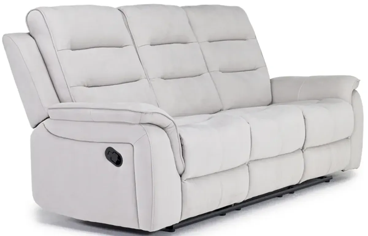 Chanell Reclining Sofa in New Nappa Light Gray