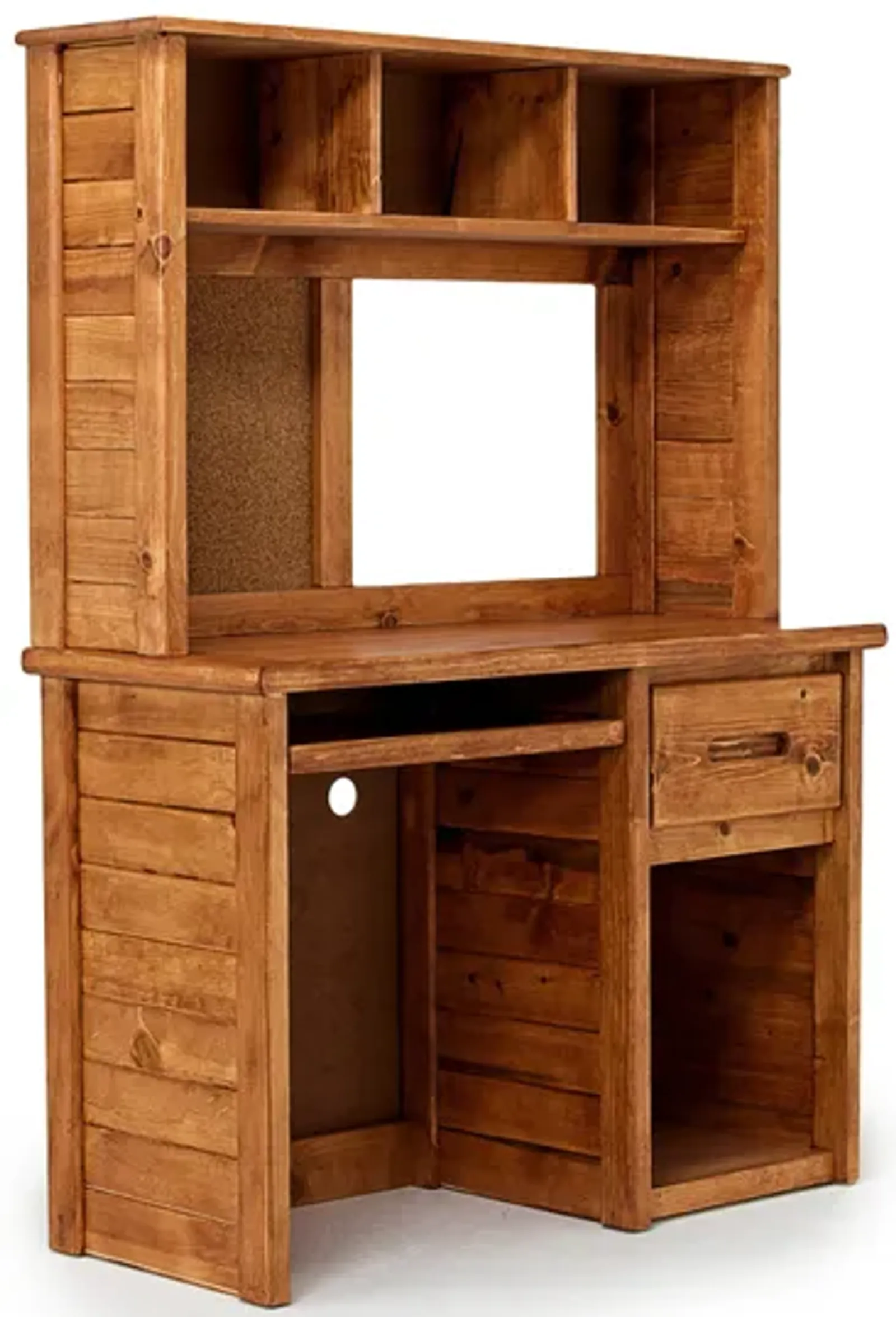 Young Pioneer Desk & Hutch in Natural