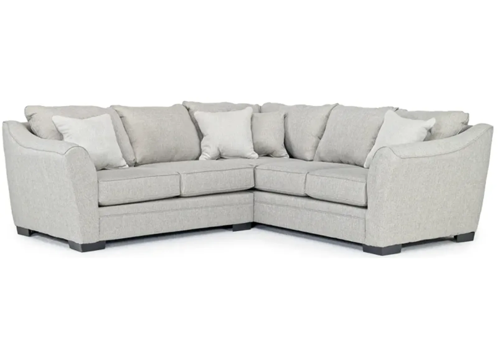 Brazil Tux Loveseat Sectional in Dano Cinder, Left Facing, Gel