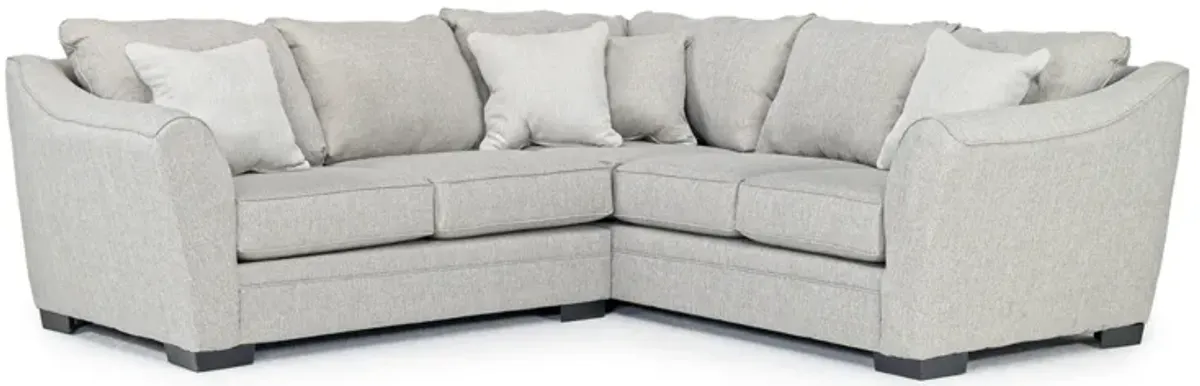 Brazil Tux Loveseat Sectional in Dano Cinder, Left Facing, Gel