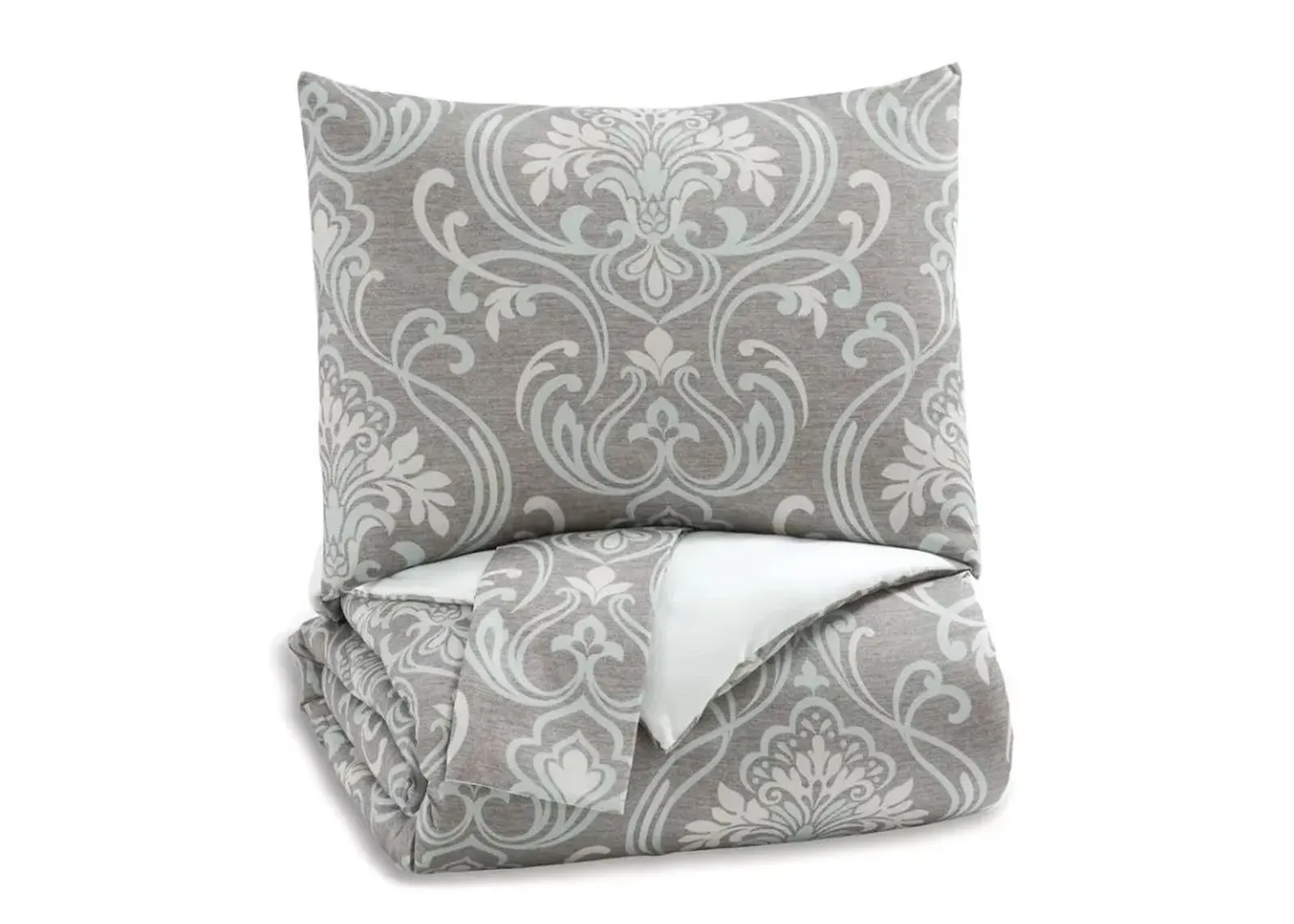 Noel Comforter Set in Gray & Tan, Queen