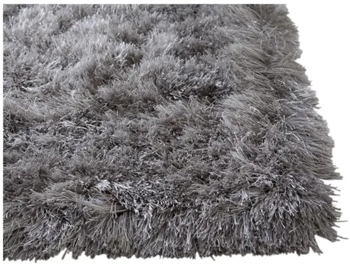 Luxe Shag Rug in Gray, 5 X 8