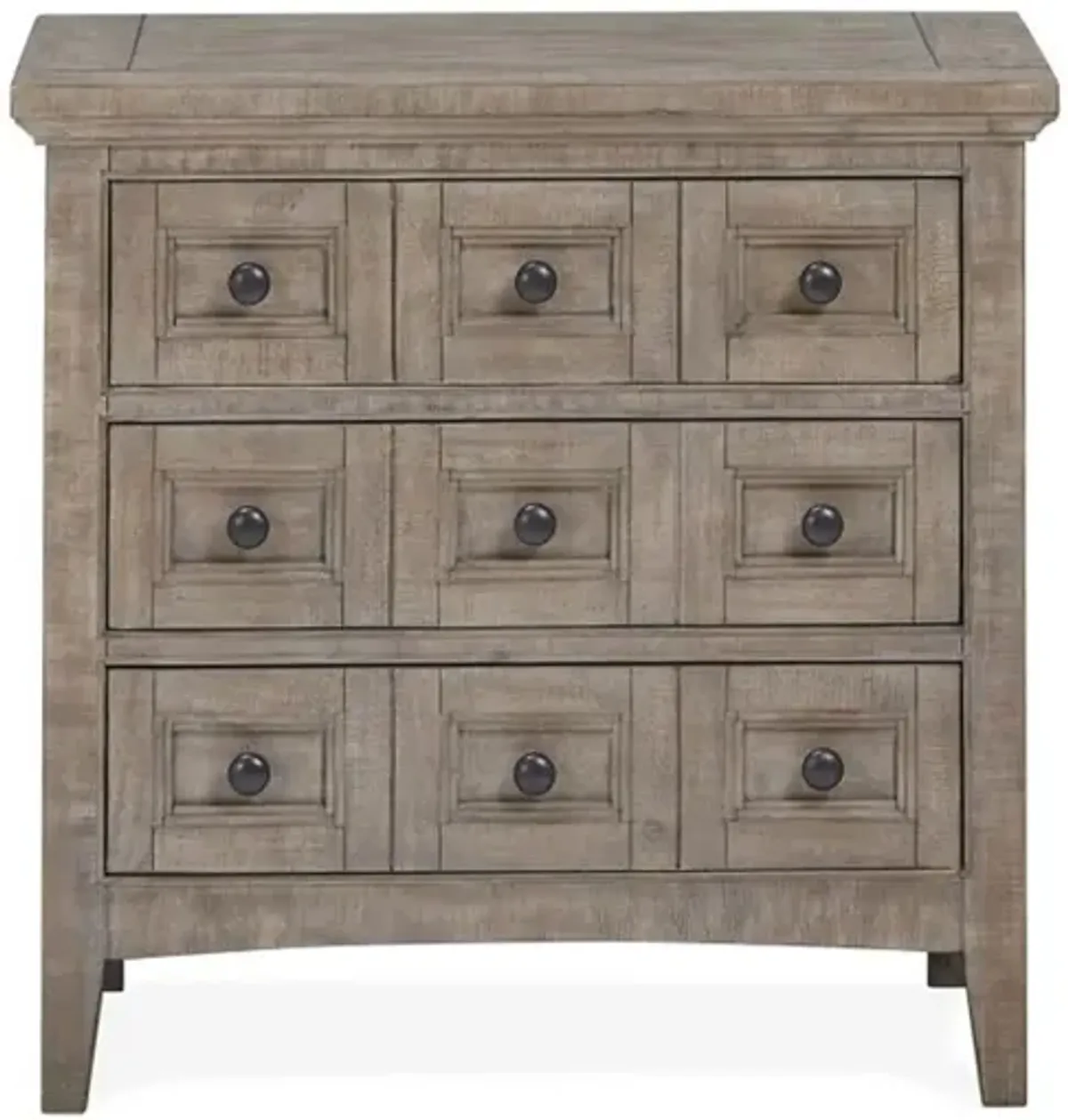 Bay Creek 3 Drawer Nightstand in Light Gray