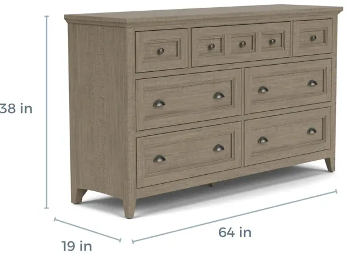 Bay Creek Dresser in Light Gray