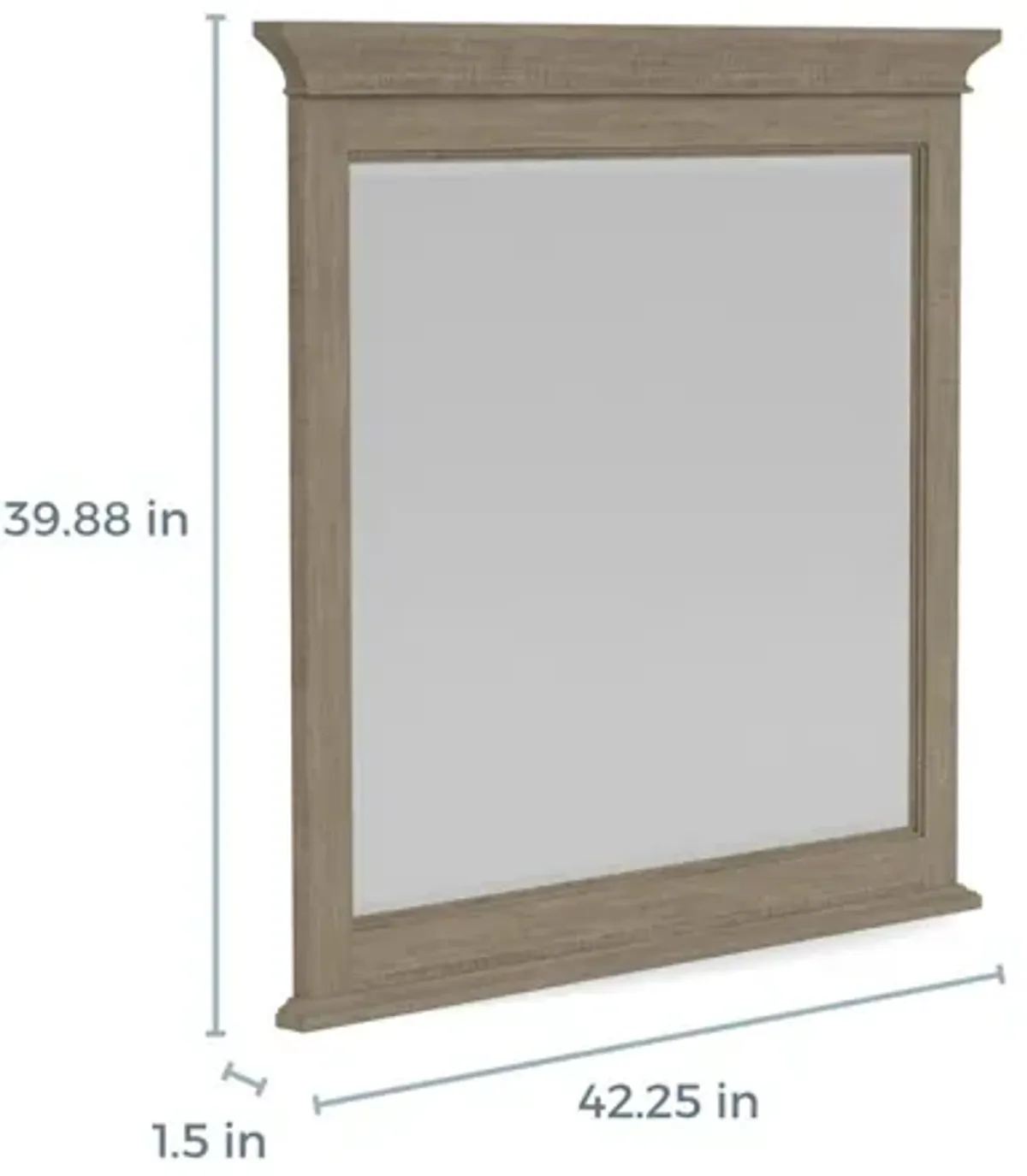 Bay Creek Mirror in Light Gray