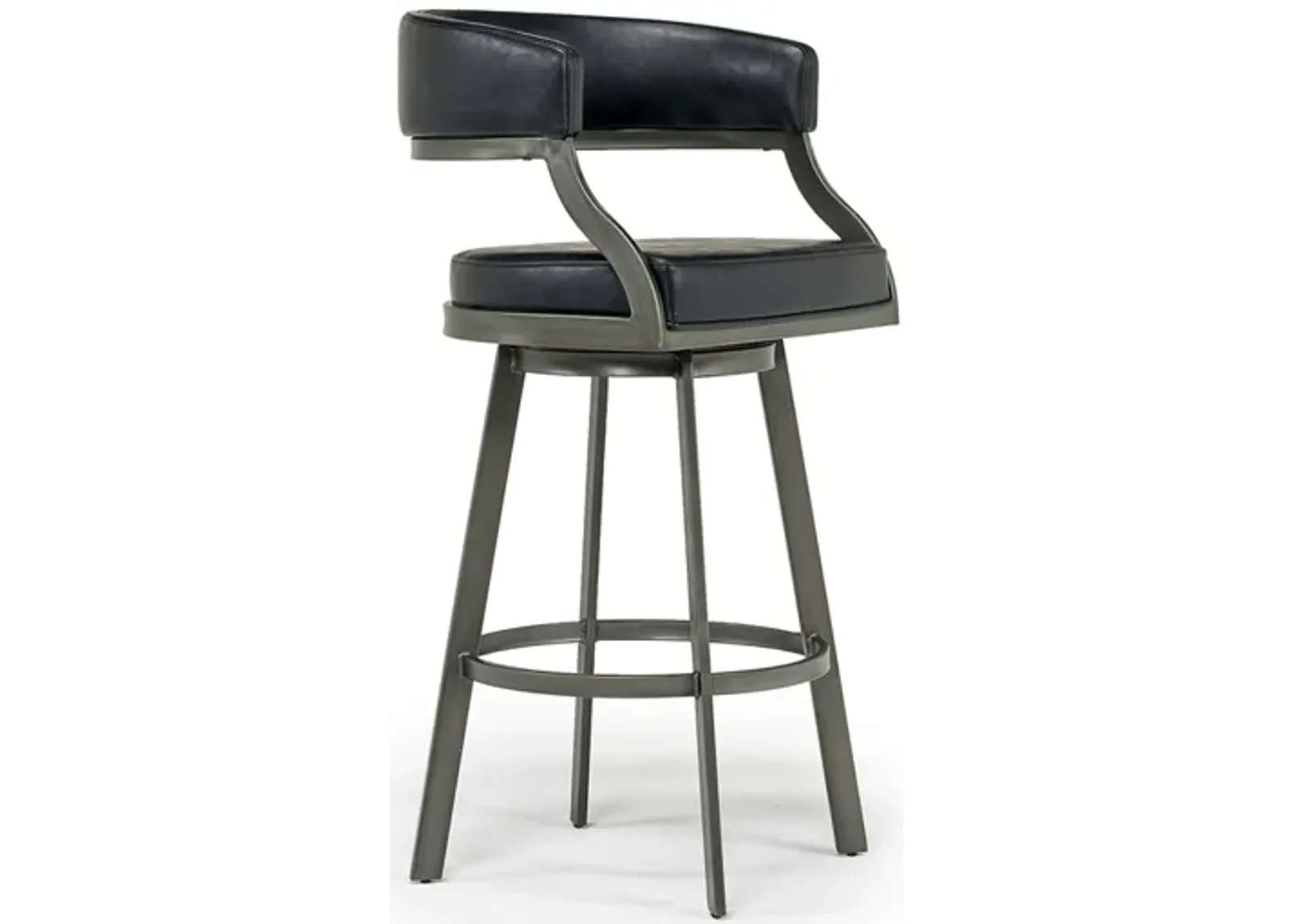 Saturn Bar Height Swivel Stool in Mineral & Black