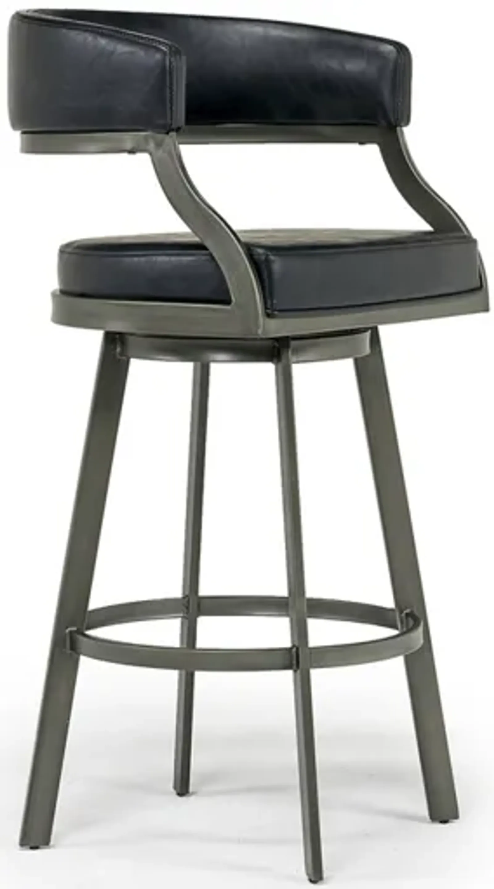 Saturn Bar Height Swivel Stool in Mineral & Black