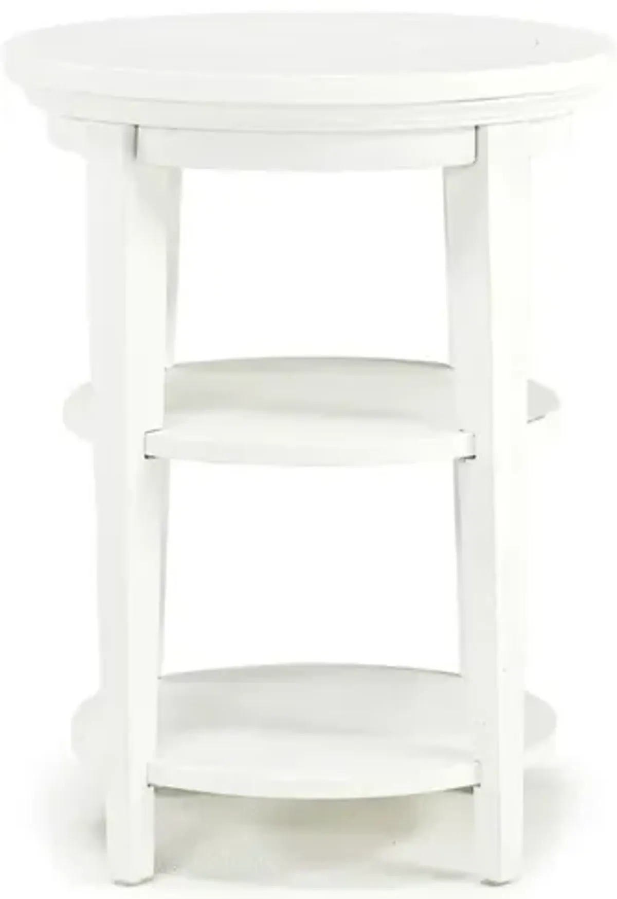 Bay Creek End Table in White, Round