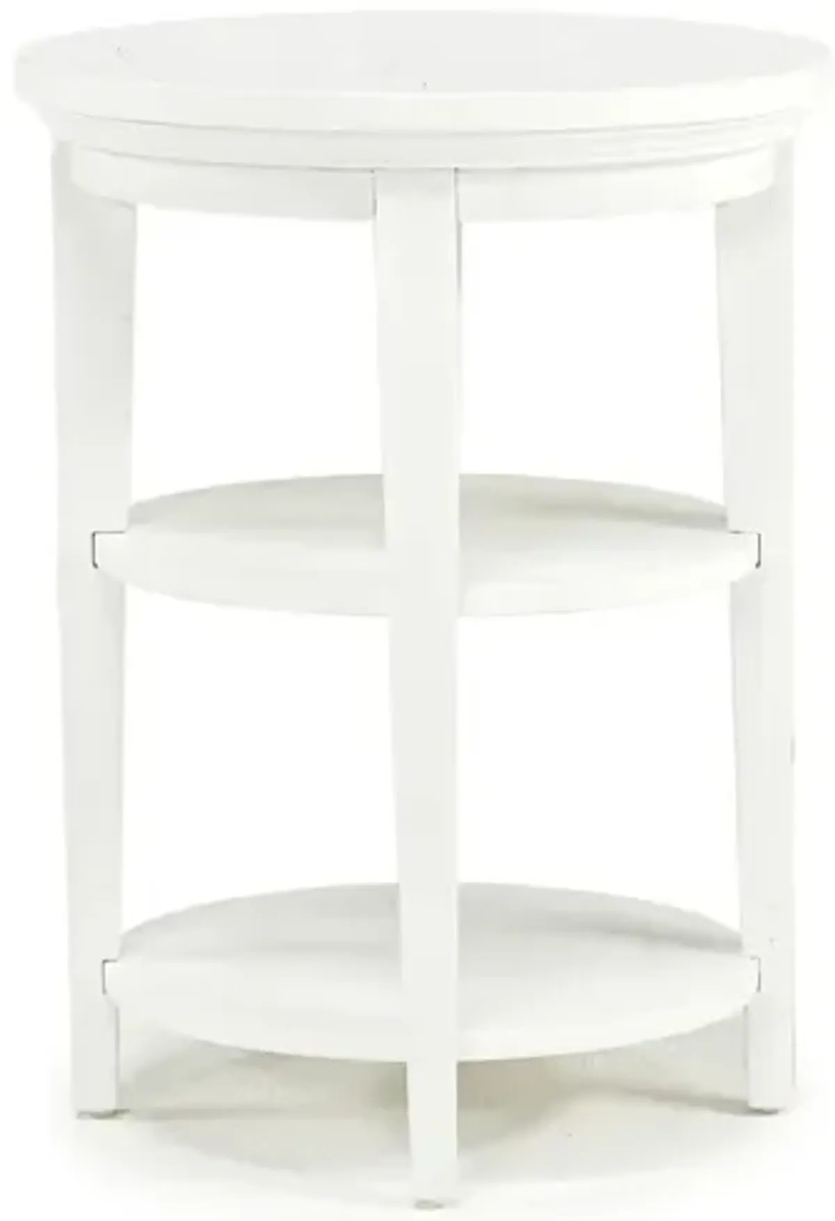 Bay Creek End Table in White, Round