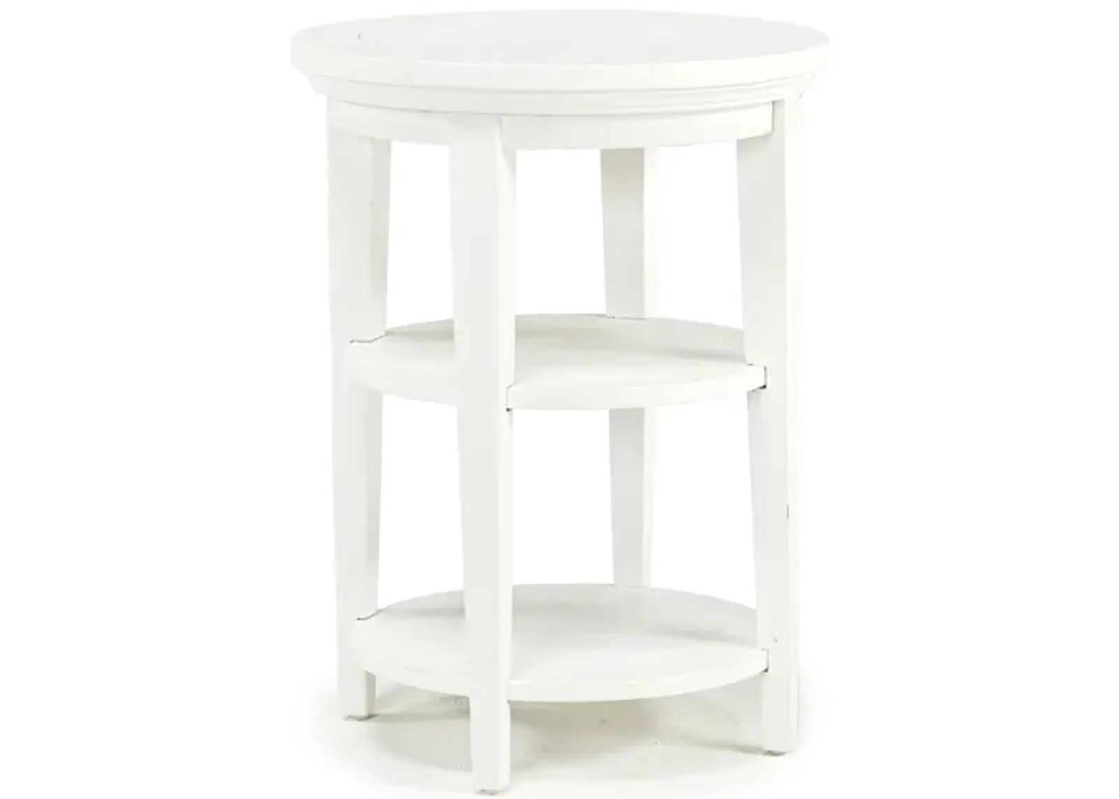 Bay Creek End Table in White, Round