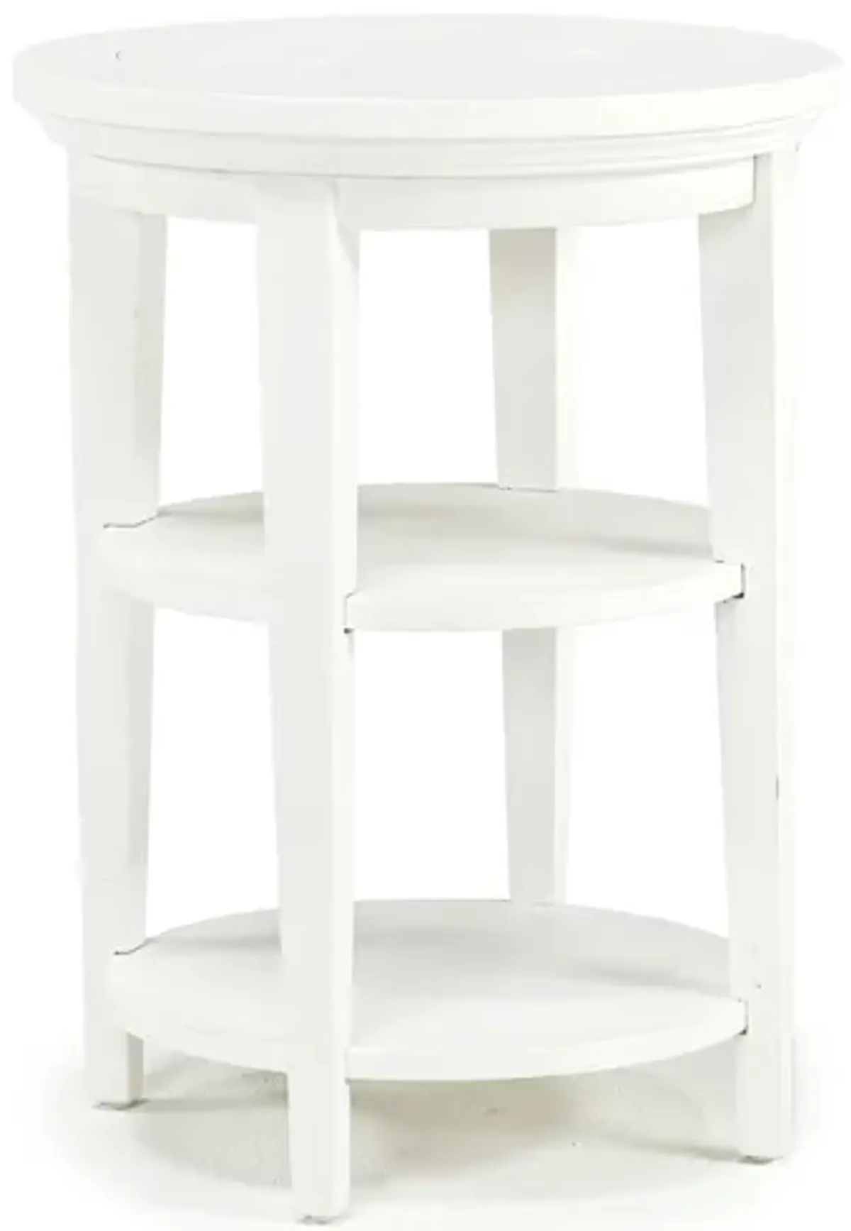 Bay Creek End Table in White, Round