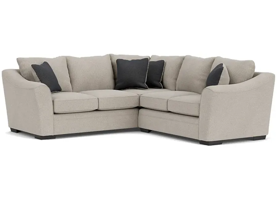 Brazil Tux Loveseat Sectional in Dano Fossil, Right Facing, Gel