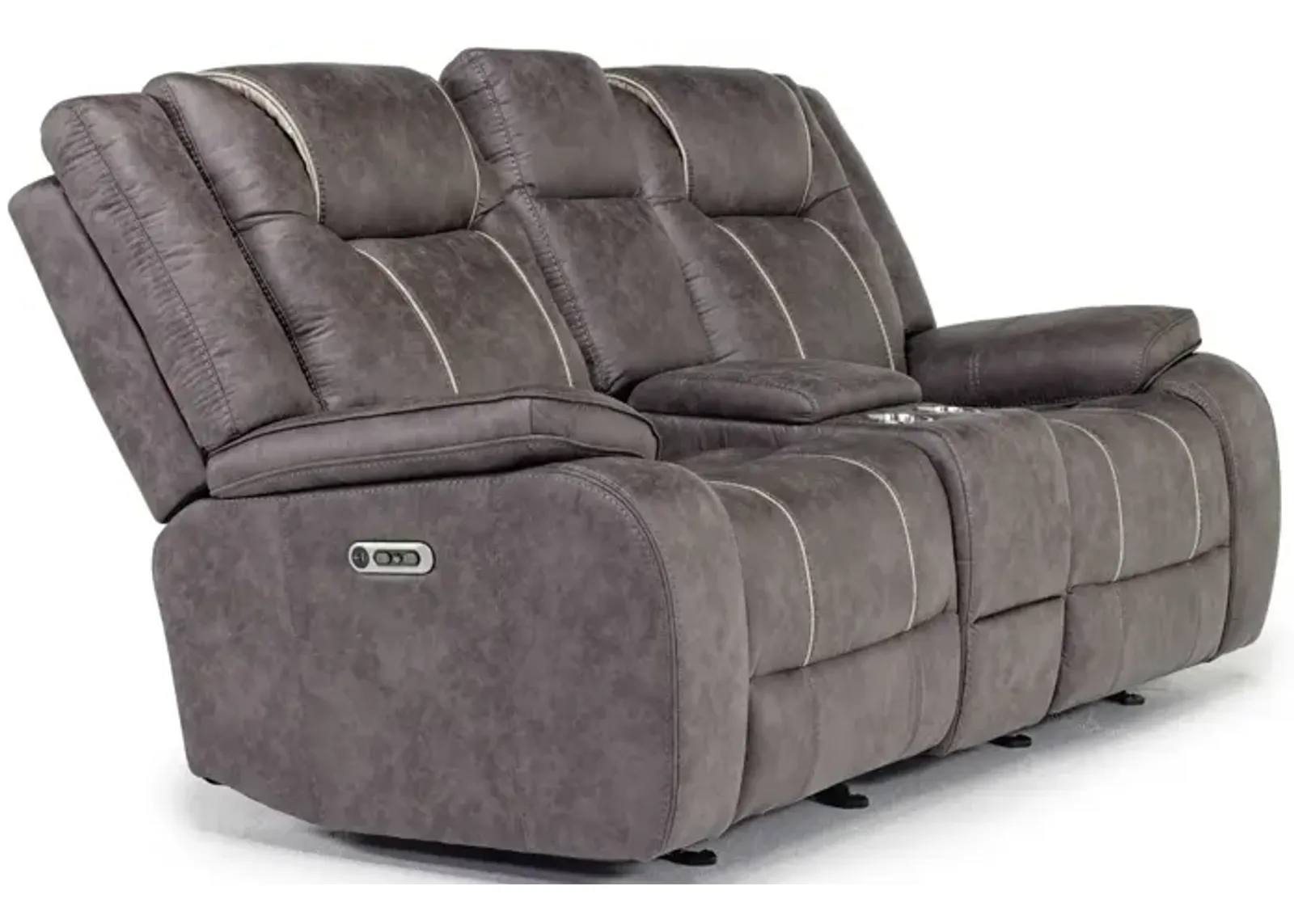 Blake 2 Power Console Loveseat in Reina Mink