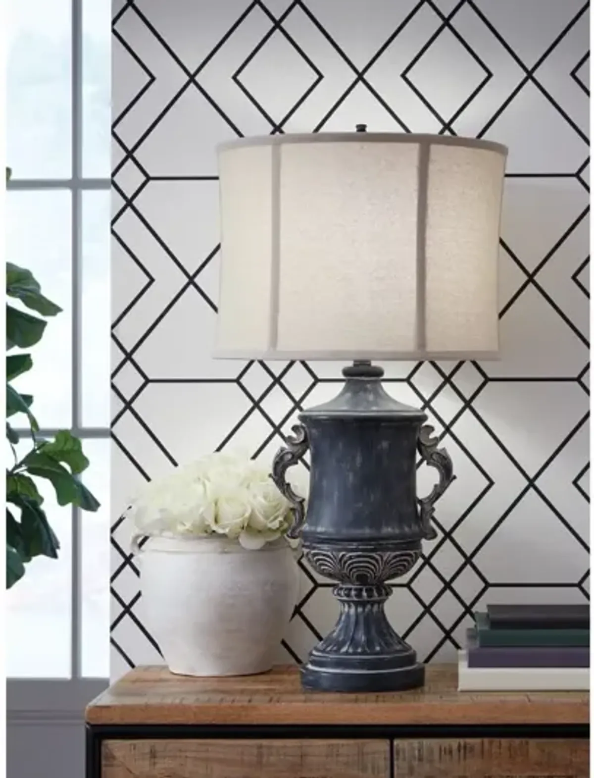 Morvanford Table Lamp in Antique Black