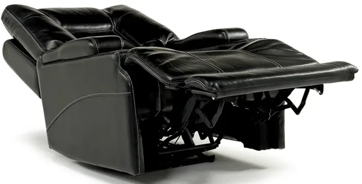 STT 3 Power Recliner w/ Wireless Charger in Onyx Leather