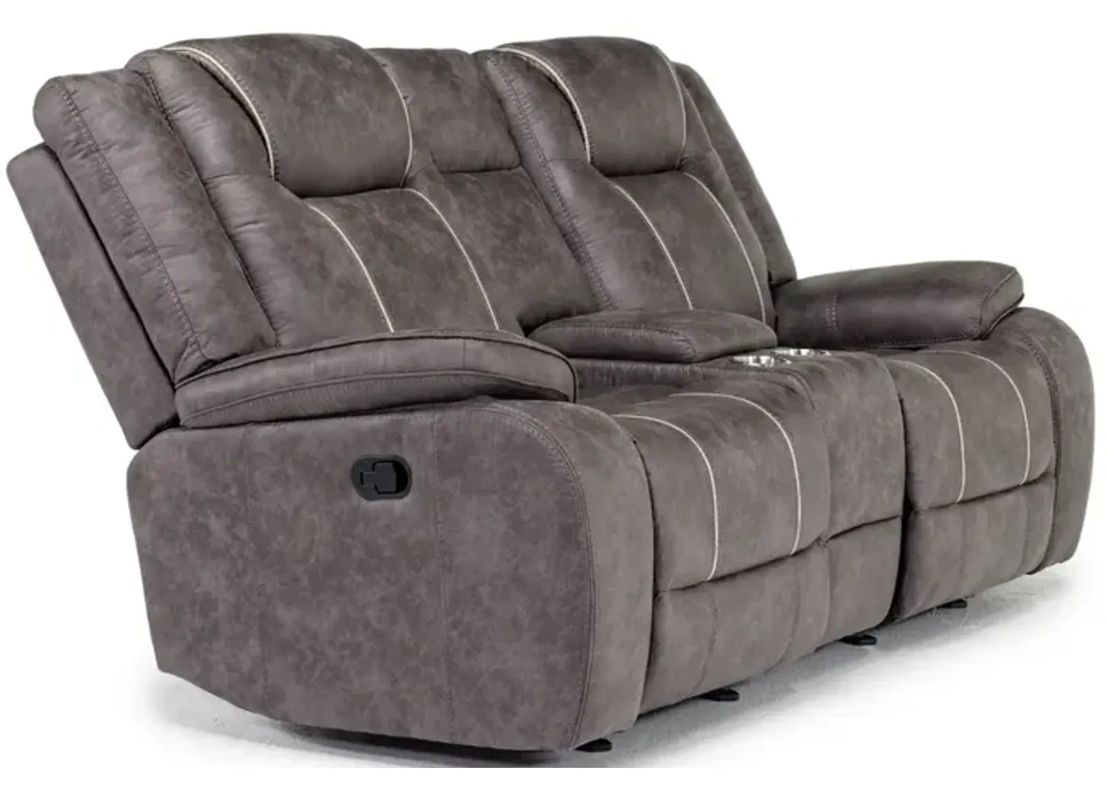 Blake Reclining Console Loveseat in Reina Mink