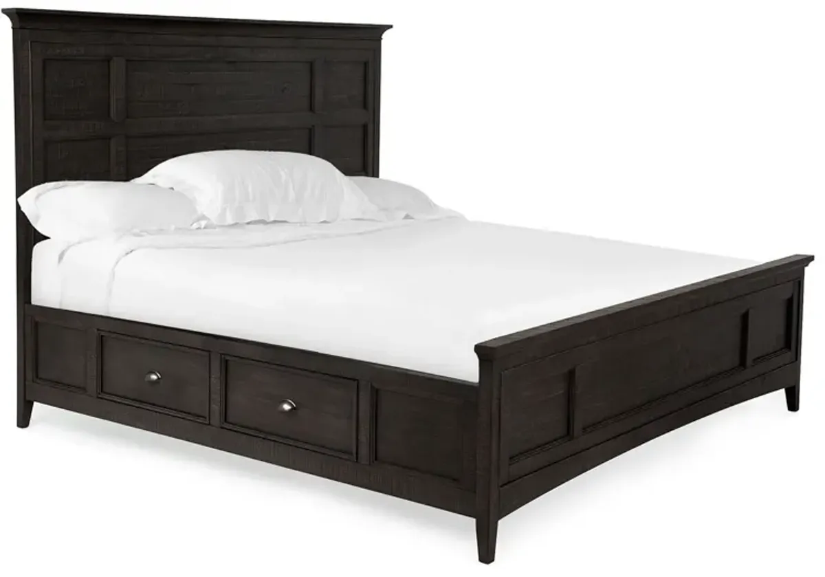 Bay Creek Panel Bed w/ Storage in Graphite, Queen