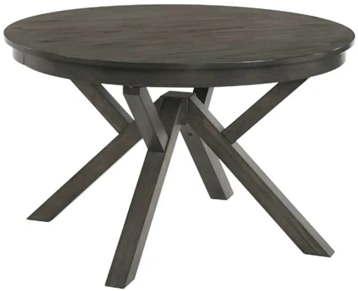 Gulliver Round Dining Table in Rustic Brown