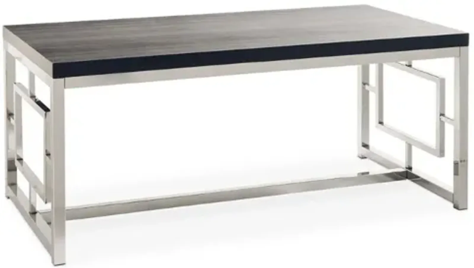 Harper Coffee Table in Chrome/Black