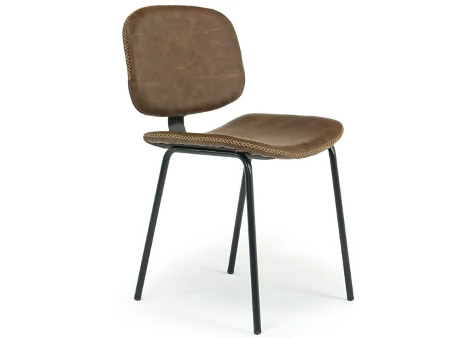 James Side Chair in Mocha Leather