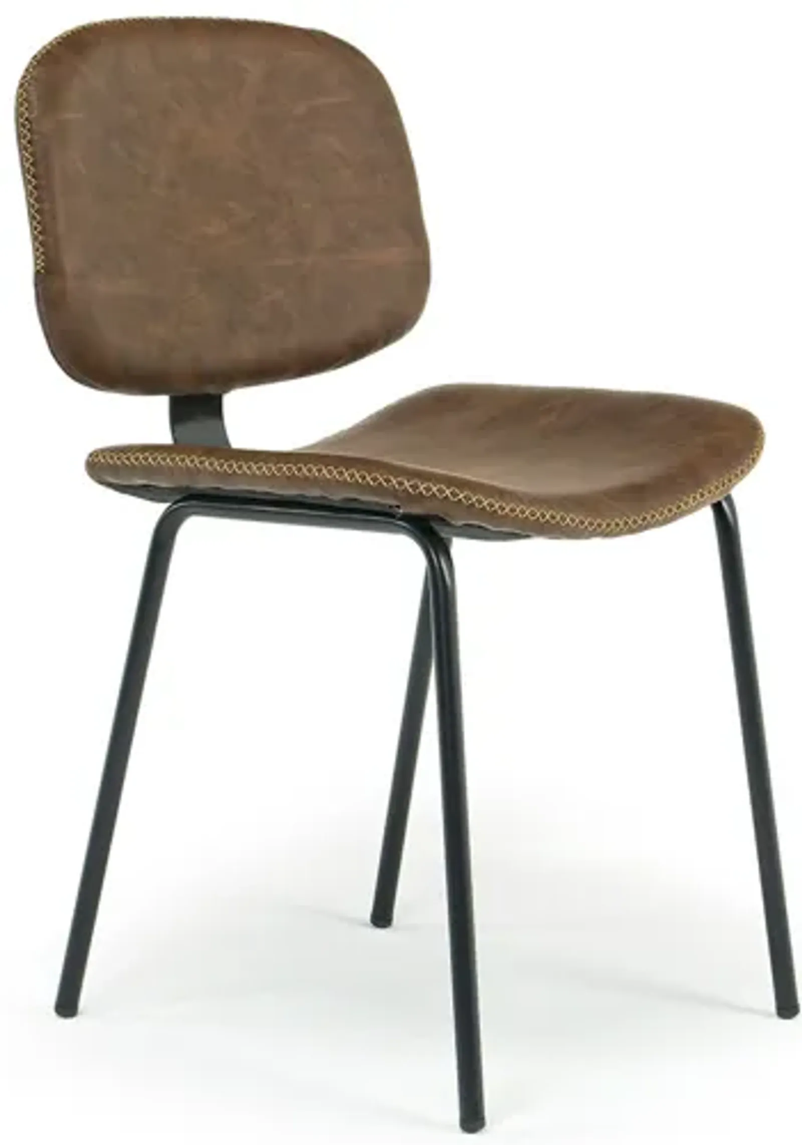 James Side Chair in Mocha Leather