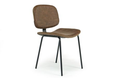 James Side Chair in Mocha Leather