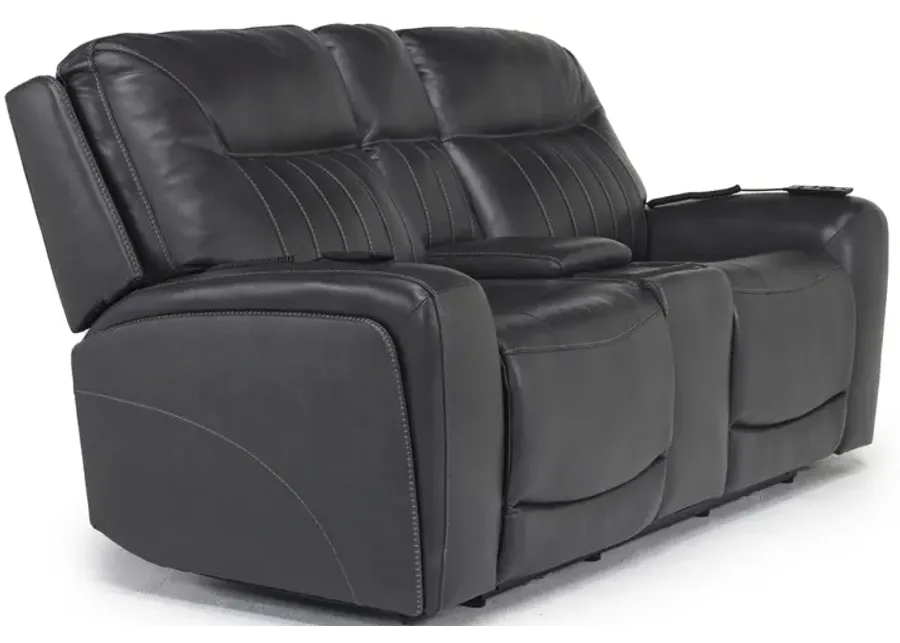 Banks 3 Power Console Loveseat in Chesapeake Charcoal