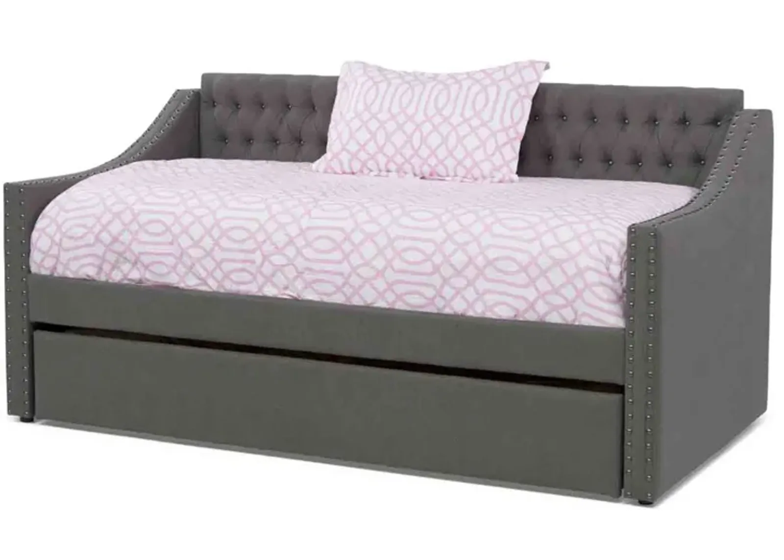 Veronica Daybed w/ Trundle in Gray, Twin