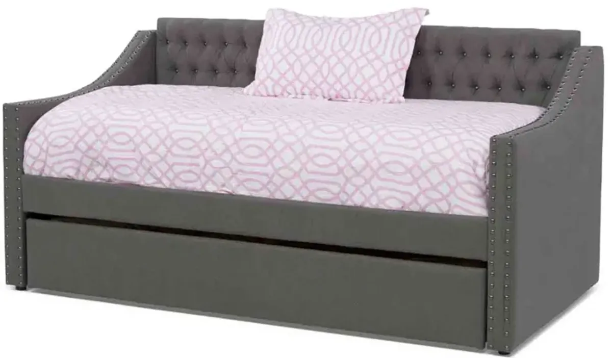 Veronica Daybed w/ Trundle in Gray, Twin