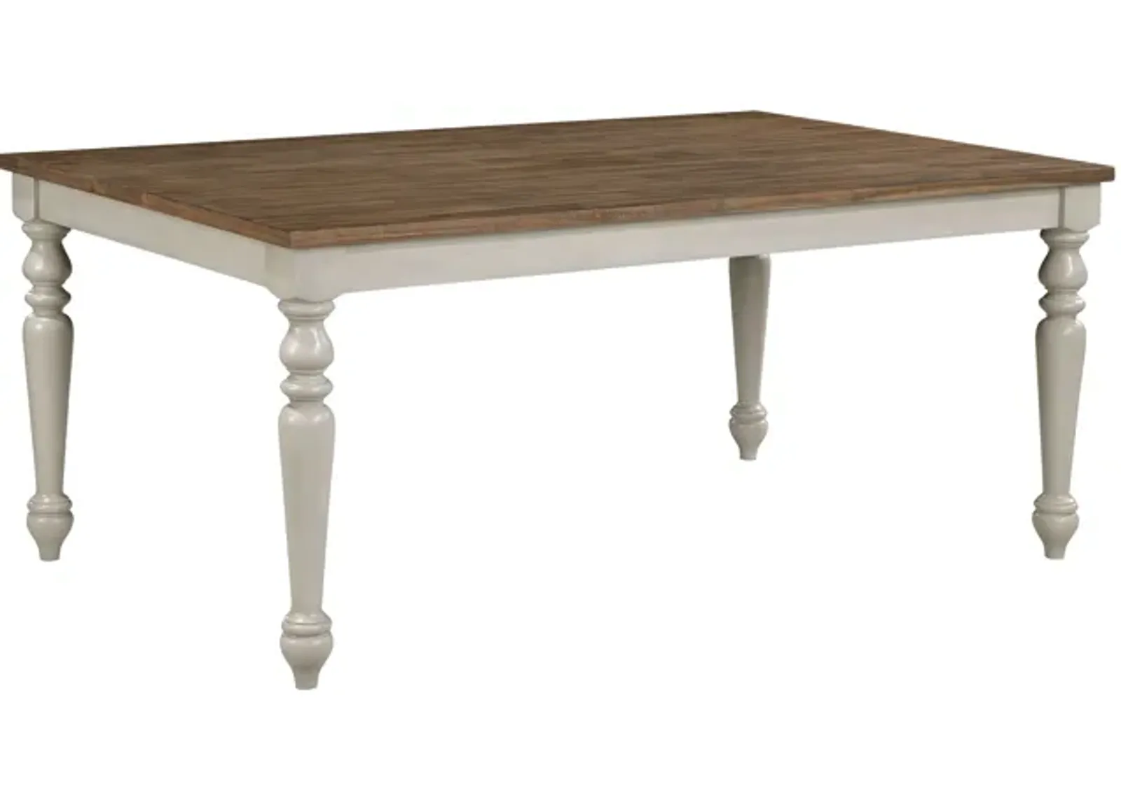 Jennifer Dining Table in White & Brown