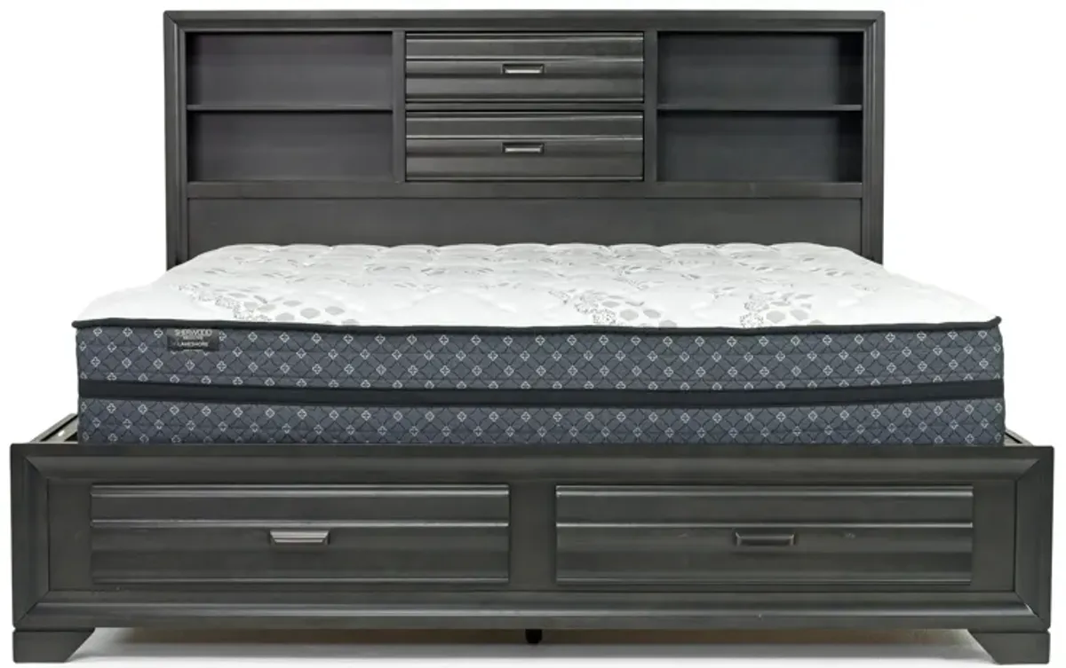 Andes Wall Bed in Charcoal, CA King