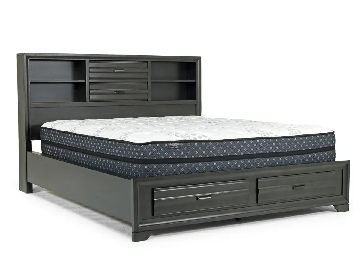 Andes Wall Bed in Charcoal, CA King