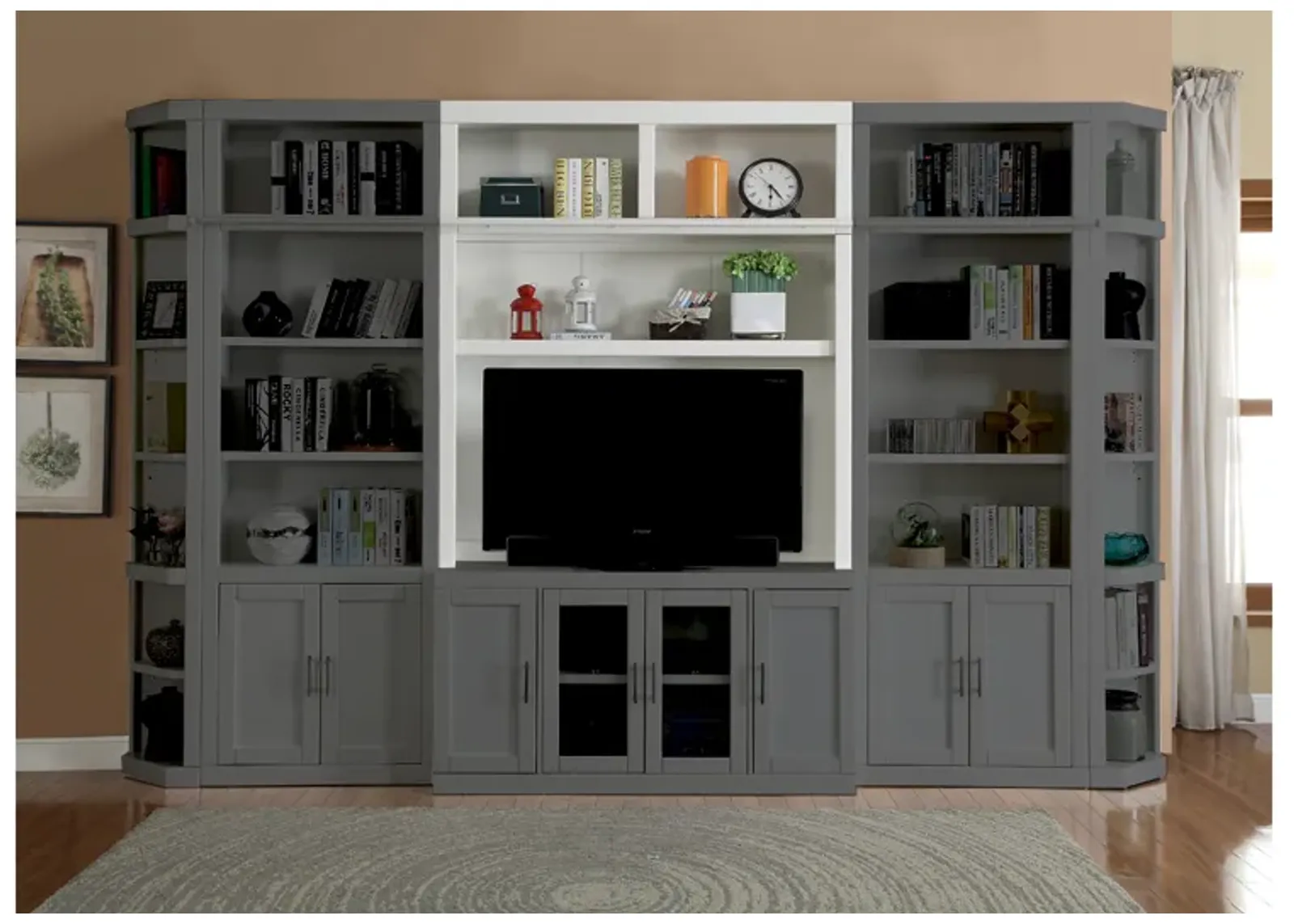 Catalina Media Hutch in White, 56 Inch