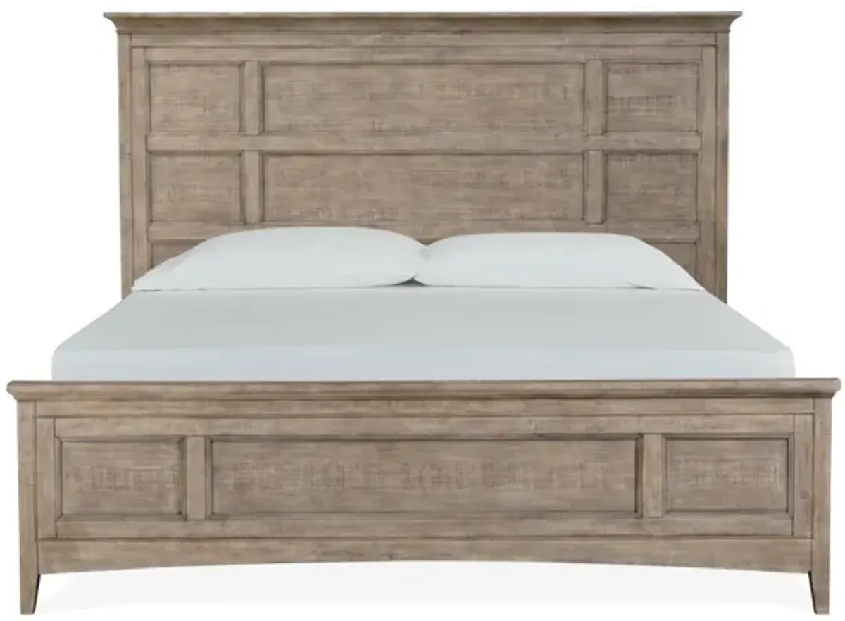 Bay Creek Panel Bed w/ Storage in Light Gray, Queen