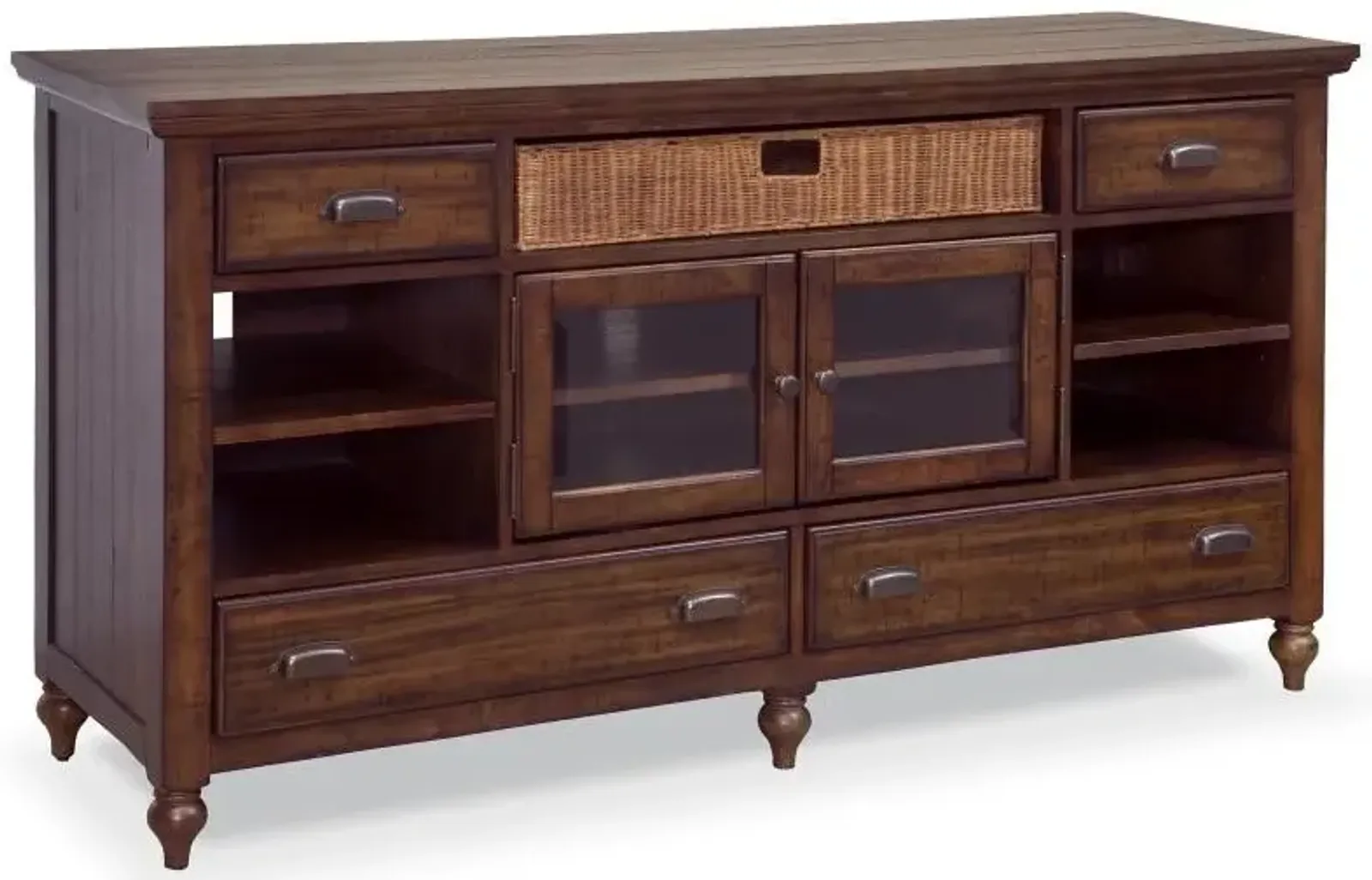Cottage Lane Media Console in Brown, 70 Inch