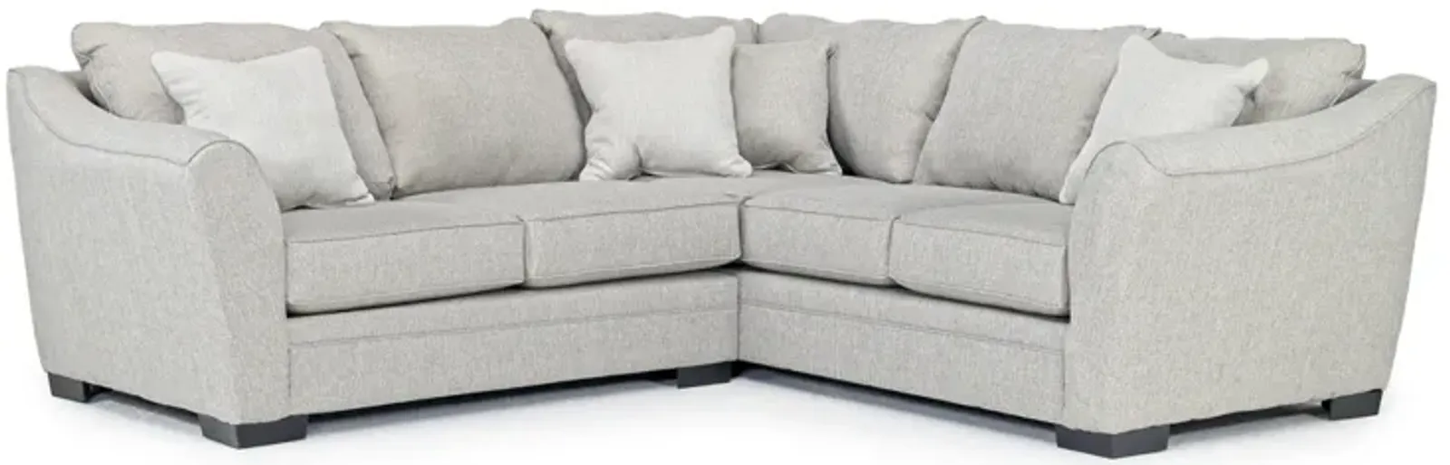 Brazil Tux Loveseat Sectional in Dano Cinder, Left Facing