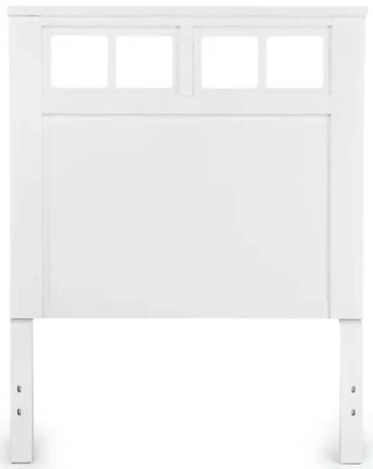 St Regis Panel Headboard, Dresser, Mirror & Nightstand in White, Twin