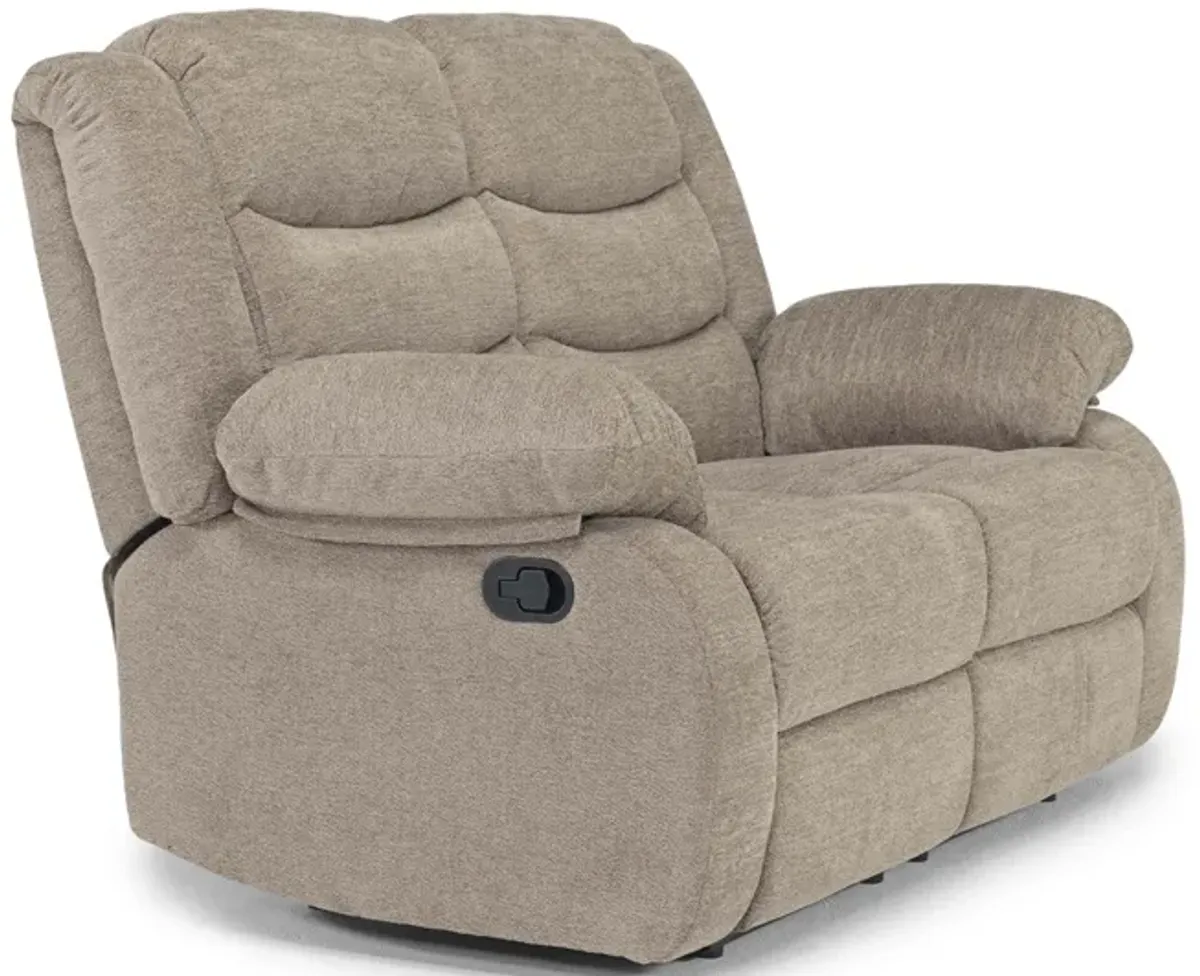 Kelsey Reclining Loveseat in Light Brown